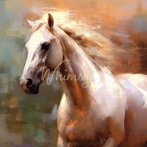 29x21&quot; Large Decoupage Tissue Paper,  Stardust Horse Animal Decoupage Paper from Whimsykel Designs 18lb paper, DIY furniture canvas art