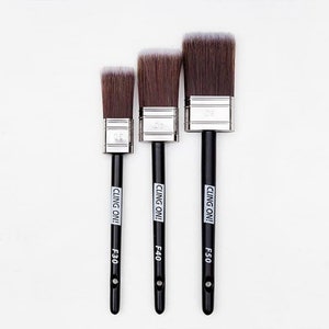 Flat Series Paint Brush Cling On! Brushes for furniture painting, cabinet refinishing, scrapbooking, junk journal DIY crafts:  F40, F50