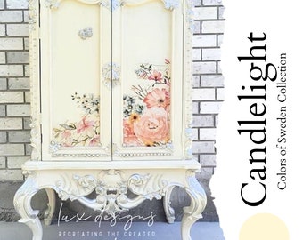 Candlelight Paint Couture Colors of Sweden Self Leveling Water Based Paint Acrylic paint for Furniture and Cabinets Craft Paint Supplies