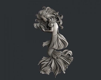 Mermaid Whispers Zuri Designs Silicone Mould for resin and clay in scrapbook, junk journal, collage, paper crafting, DIY crafts, mixed media