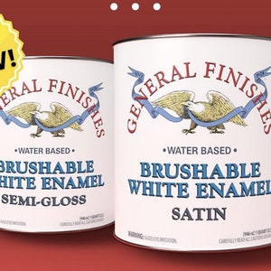 General Finishes Brushable White Enamel paint and topcoat for furniture Paint and Topcoat all in one paint, cabinet paint, durable paint