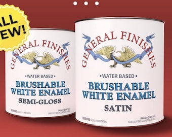 General Finishes Brushable White Enamel paint and topcoat for furniture Paint and Topcoat all in one paint, cabinet paint, durable paint