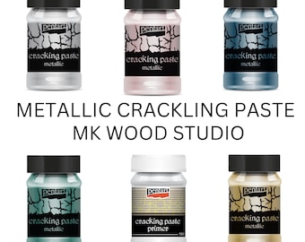 Pentart One Step Crackle Medium Varnish Set to Create a Worn and Weathered  Look, Crackle Look, Mixed Media, Scrapbooking, Card Making, Craft 