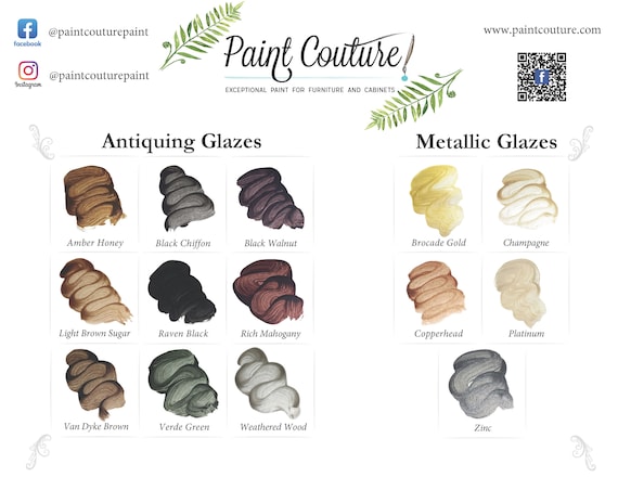 Paint Couture Glaze for furniture, arts and crafts, craft supplies, mixed media arts, junk journals, furniture glaze, card making, scrapbook