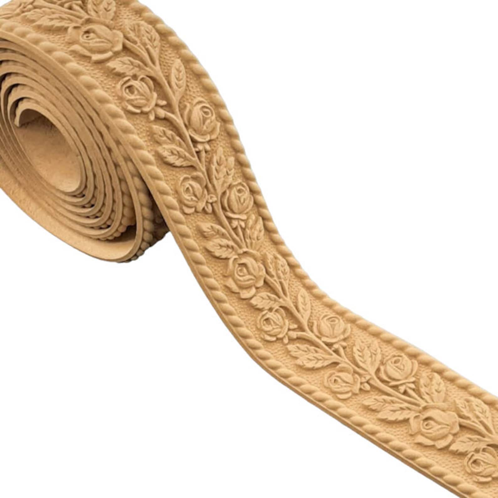 Wide Rose Decorative Floral Trim Iflex Wood Products Wood Trim IFW 4150