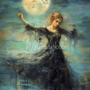 21x29&quot; Large Decoupage Tissue Paper,  Moonbeam Rhapsody Decoupage Paper from Whimsykel Designs, 18lb paper, for DIY furniture, canvas art