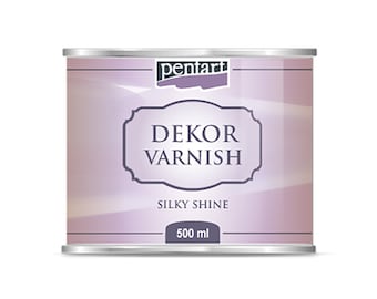 Silky Shine Dekor Varnish for paint, arts and crafts, collage, mixed media, paper crafting, card making, and journaling, furniture sealant