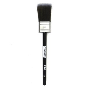 May include: A black paint brush with a silver ferrule and black handle. The handle has the text "CLING ON!" and "F40" printed on it.