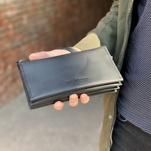 Bolso clutch para hombre, monedero de cuero para muñeca, bolso de pulsera, billetera de cuero larga, embrague de cuero para hombre, billetera de cuero para hombre (Hollywood)