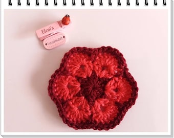 PATTERN - 6 Petal African Flower Crochet Pattern for blankets, amigurumi, covers, accesories, adornments for home - ElianaStudioDesign