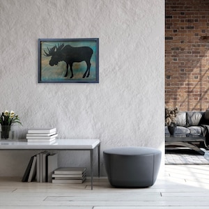 Rustic Modern Moose Artwork