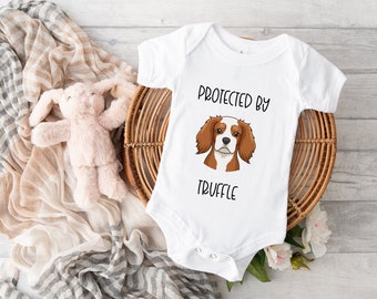 Pregnancy Reveal | Protected by Dog Bodysuit| Cute baby reveal | Baby Announcement