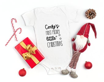 Personalised First Christmas Bodysuit | Baby 1st Christmas Outfit | Xmas Baby Bodysuit | First Christmas Baby Bodysuit | Unique Xmas Gift