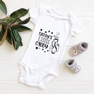 Baby Golfing Outfit | Daddy&#39;s Caddy | Baby Shower Gift |Newborn Outfit |Golf Bodysuit | Dad to be Gift