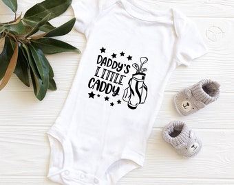 Baby Golfing Outfit | Daddy's Caddy | Baby Shower Gift |Newborn Outfit |Golf Bodysuit | Dad to be Gift