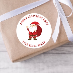 Custom Christmas Stickers | Love From Santa Stickers | Christmas Present Labels | Christmas Present Tags | Personalised Xmas Sticker
