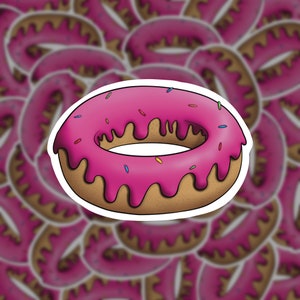 Pink Donut Sticker