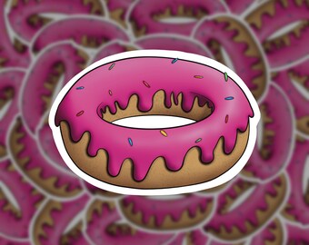 Pink Donut Sticker