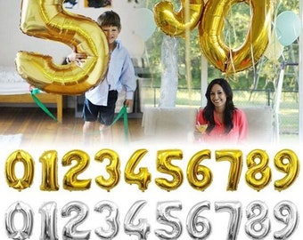 giant number foil balloons