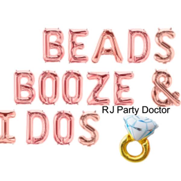 Beads Booze & I Dos Bachelorette Decoratoons BannerBalloons NOLA Wedding Decorations New Orleans Bach NOLA Bachlorette Party New Orleans