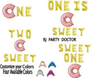 Two Sweet Balloons Donut Birthday Donut One Balloons Donut Birthday One Is Sweet Balloons Donut Birthday Sweet One Balloons Donut Birthday