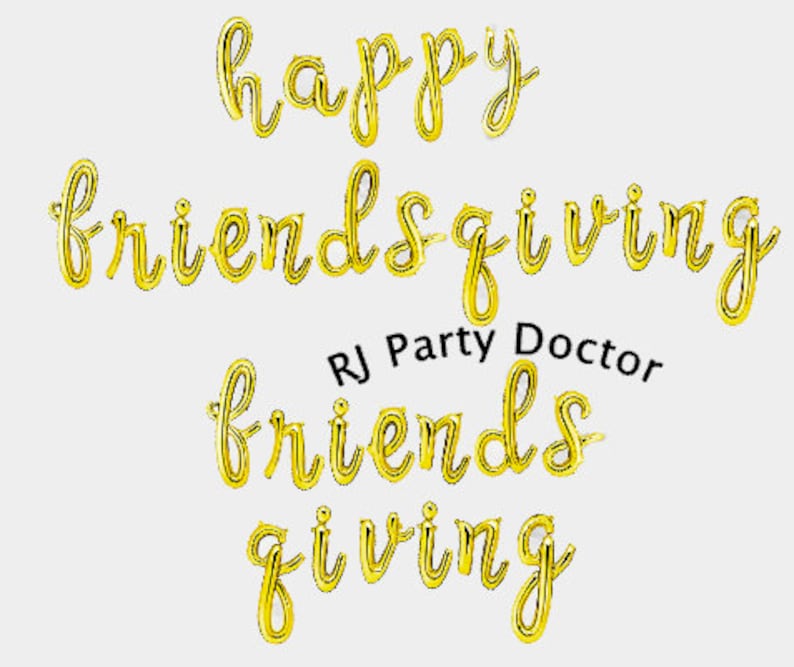 Friends Giving Letters Cursive Script Letter Balloons 16
