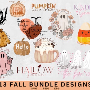 Fall Bundle SVG, Fall PNG, kindle sticker svg, fall svg, autumn svg, retro svg, halloween svg, spooky season svg
