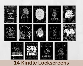 Fondo de pantalla de bloqueo de Kindle: 14 diseños femeninos para ePub (descarga digital)
