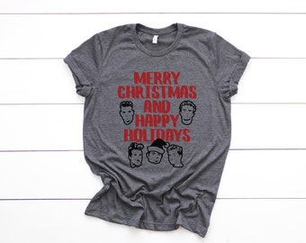 Merry Christmas and Happy Holidays NSYNC Tee, Mama, Mom, Christmas, Santa, Holiday, Christmas Cheer, Boy Band, Funny, Justin Timberlake