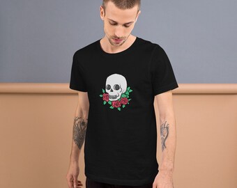 Floral Skull Short-Sleeve Unisex T-Shirt