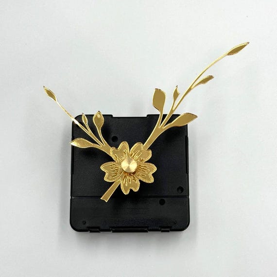 Acrylic Clocks Hands Flowers and Silent Mechanism, DIY Resin Art Supplies Wall Clock Parts