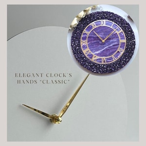 Manecillas de reloj acrílicas espejadas que te encantarán: Flechas para manualidades DIY, piezas de reloj cortadas con láser, suministros de arte para relojes de resina Classical