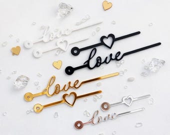 Resin Wall Clock Hands Love DIY, Mirrored Acrylic Hands Craft Supplies, Clock refurbishment