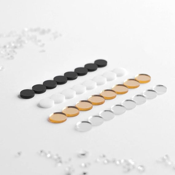12pcs Acrylic Laser Cut Clock Parts For Wall Clock DIY Acrylic Clock Dashes Kit Round Dots Hour Marks Mirror Clock Symbols For Clock Making