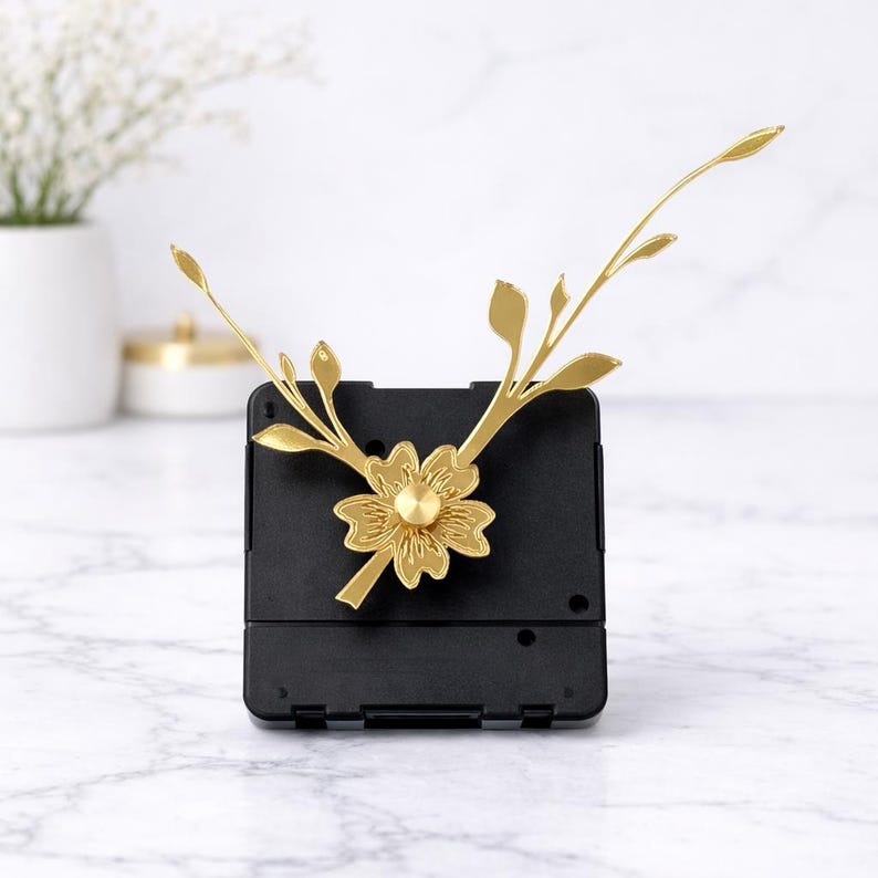 Acrylic Clocks Hands Flowers and Silent Mechanism, DIY Resin Art Supplies Wall Clock Parts image 2