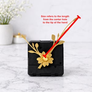 Acrylic Clocks Hands Flowers and Silent Mechanism, DIY Resin Art Supplies Wall Clock Parts image 5