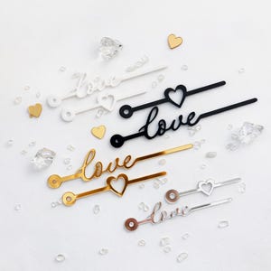Manecillas de reloj acrílicas espejadas que te encantarán: Flechas para manualidades DIY, piezas de reloj cortadas con láser, suministros de arte para relojes de resina imagen 2
