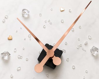 Rose Gold Clock Hands and Silent Mechanism, long Shaft Clock Movement, Large Magnetic Hands