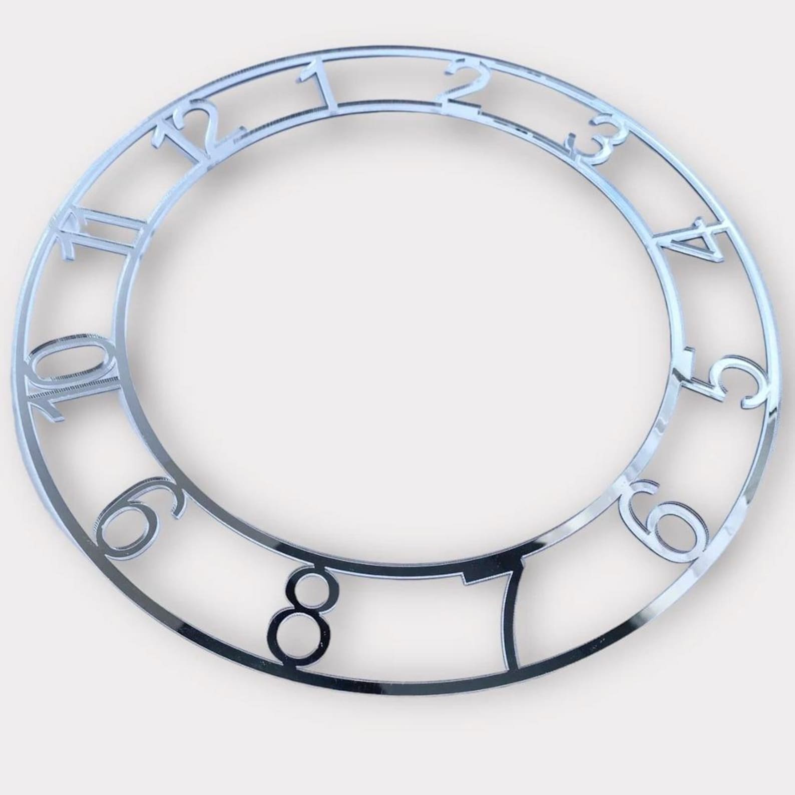 Mirror Acrylic Clock Face Display Modern Clock Dial Roman Arabic ...
