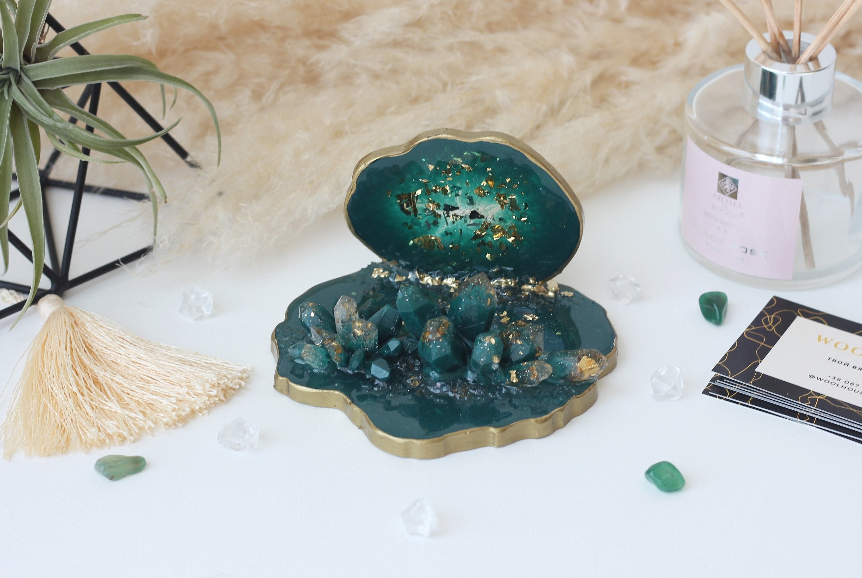 Crystal Card Holder Women Purple Business Card Holder Office Etsy UK