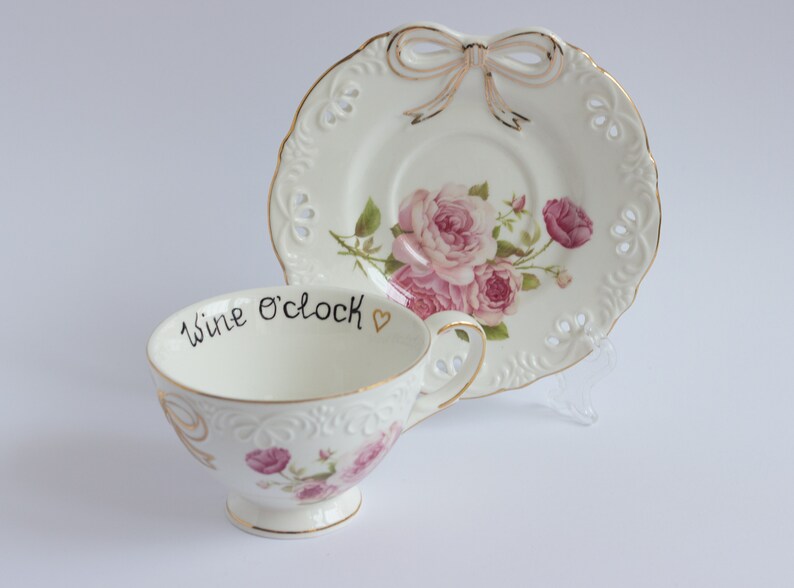 Vulgar tea cups Funny tea cup and saucer Offensive tea cups Etsy