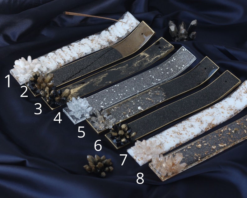 Crystal incense burner Incense stick holder Witchy decor Etsy