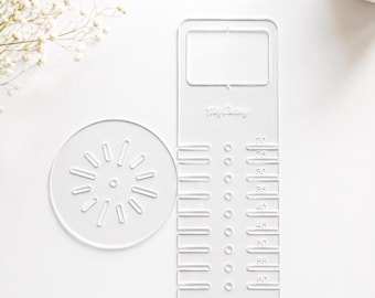 Stencil Resin Art Clock Template DIY Clock Making Acrylic Clock Face Marking Tool with Number Cut-Outs, Wall Clock Craft  Supplies