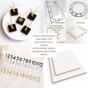Mirror Acrylic Clock Hands, Replacement DIY Clock Parts Art Supplies image 15