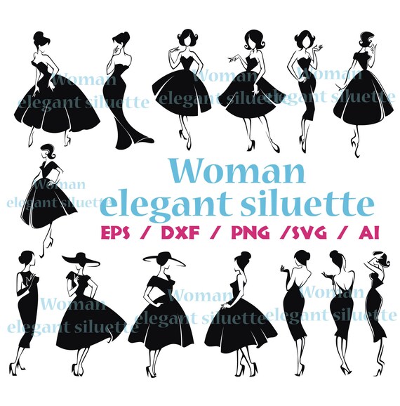 Download Sale 50 Off Woman Silhouette Png Eps Svg Dxf Girl Svg Etsy
