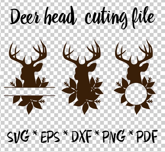 Download Deer monogram frame Reindeer Monogram SVG Deer head ...