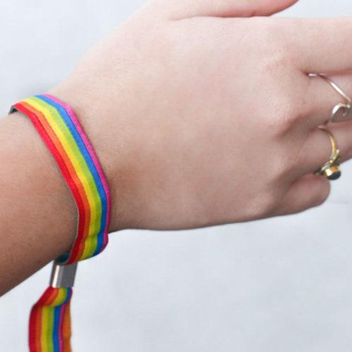Rainbow Pride / Rainbow lgbtq lgbt CSD Pride Festival band /bracelet / fabric band bracelet gay