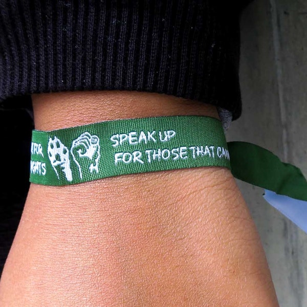 Fight for Animal Rights - Parlez pour ceux qui ne le peuvent pas / Bracelet Animal Rights Vegan Animal Welfare