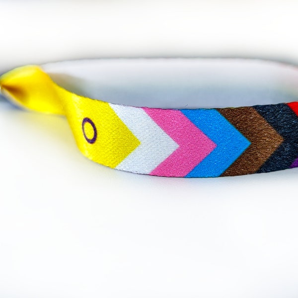 Pride Progress Flag LGBTQ+ Flag Bracelet