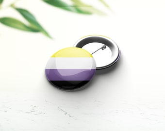 Niebinarny przycisk plakietki / duma LGBTQ CSD